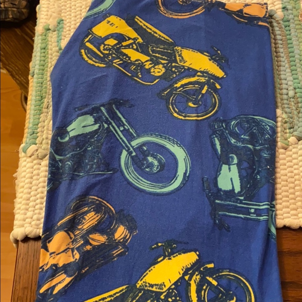 LuLaRoe motorcycle print TC leggings